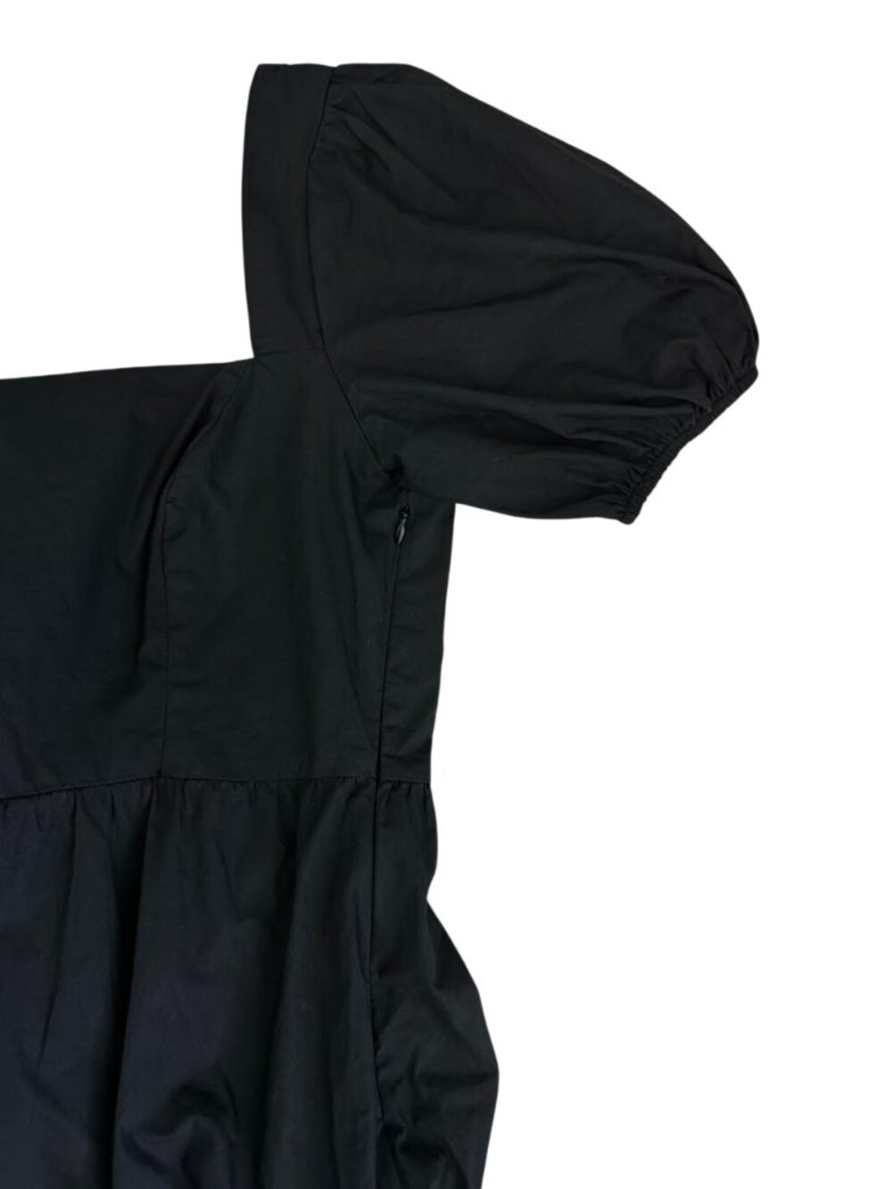 ASTR The Label Black Cotton Puff Sleeve Midi Dress Size S - Picture 10 of 12